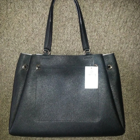 KATE SPADE-Cape Drive-LYNNIE Saffiano Leather Bag Black-NEW WITH TAGS-AUTHENTIC - Picture 3 of 9